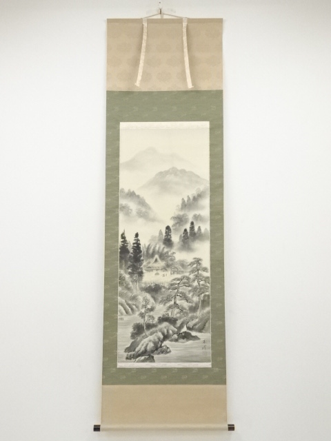 JAPANESE HANGING SCROLL / HAND PAINTED / SCENERY